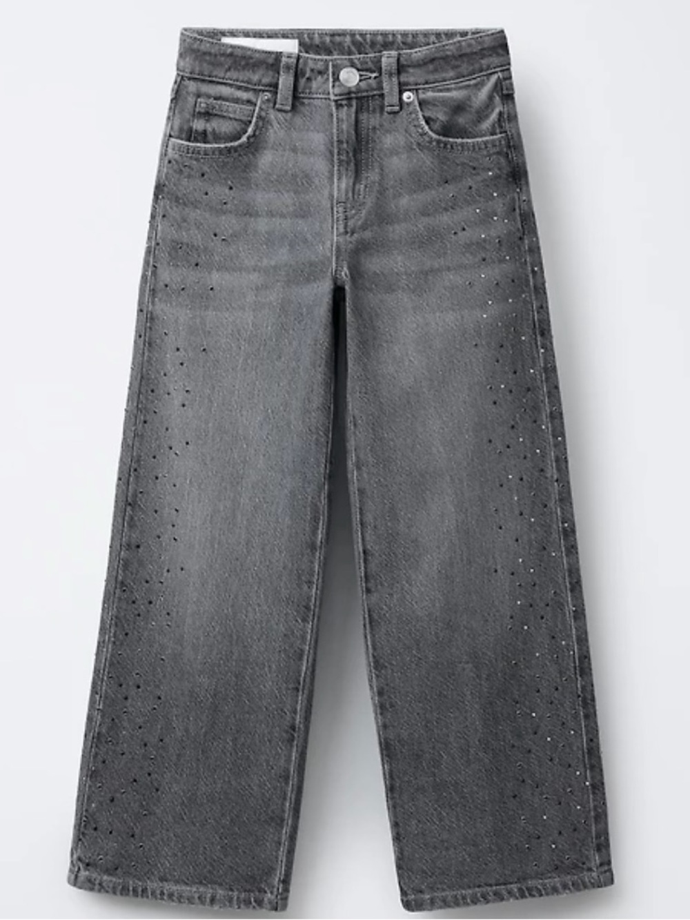 Zara Kids Rhinestone Wide Leg Jeans - Size 9-10 Years